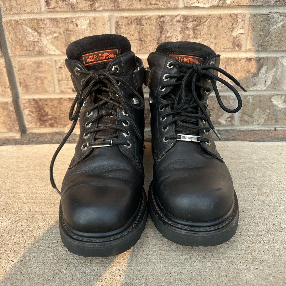 Harley-Davidson Men's Black Lace-Up Boots